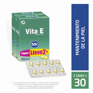 Vita E Mk 400 Ui X 30 Capsulas Blandas/ Pague 1 Lleve 2 - Mk