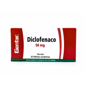 Diclofenac Gfar 50 Mg X 30 Grageas - Diclofenaco  Gf