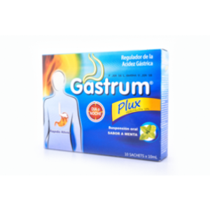 Gastrum Plux Suspension Sabor Menta Caja X 10 Sachets De 10 Ml - Gastrum