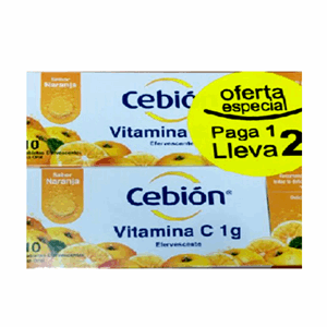 Cebion Efervescente Naranja X 10 Tabs Pague 1 Lleve 2 - Cebion