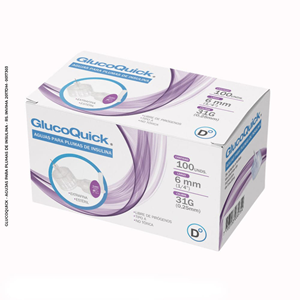 Aguja P/pluma Insulina Glucoquick 6 Mm X 31g X 100 Unds (1/4``x0.25mm) (200752) - Glucoquick