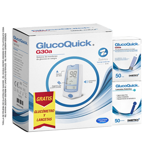 Glucoquick G30a Tiras X 50 Undidades (gratis Glucometro   Lancetas X 50 Unidades) - Glucoquick 
