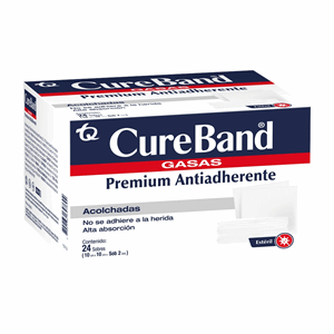 Gasa Antiadherente Esteril 0 X 10 Cm Caja X 24 Sobres - Cureband