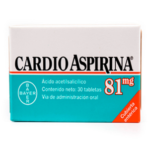 Cardioaspirina 81 Mg Caja X 30 Tabletas Con Cubierta Enterica - Cardioaspirina