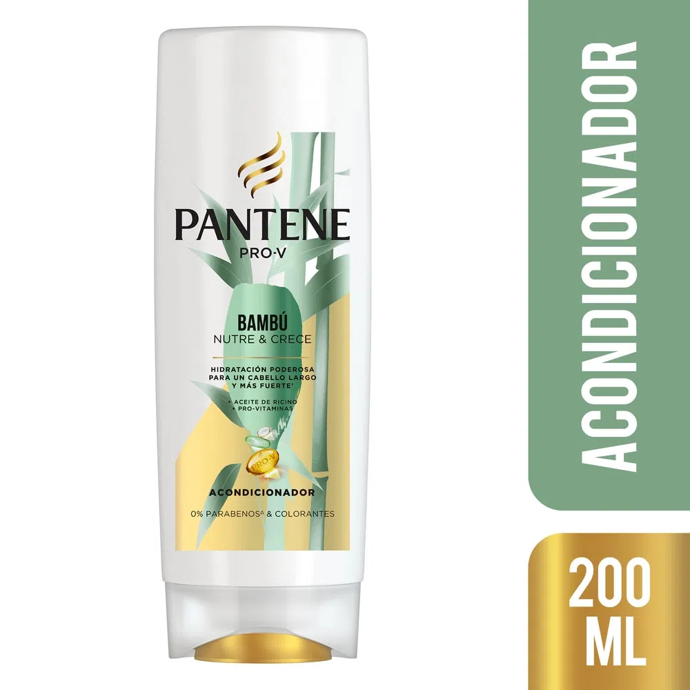 Acondicionador Pantene Bambu Nutre Y Crece Frasco X 200 Ml - Pantene