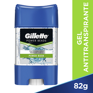 Desodorante Gillette Power Rush 3x Power Beads Clear Gel X 82 G - Gillette