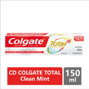 Crema Dental  Colgate Total 12 Clean Mint Tubo X 150 Ml - Colgate