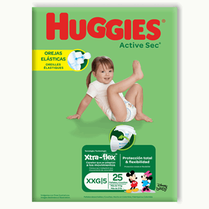 Huggies Active Sec Pañal Xxg Etapa 5 X 25 Unds Xtra-flex - Sin Asignar