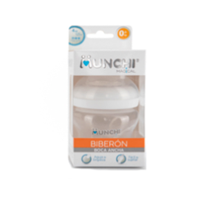 Biberon Munchi Magical Flujo Lento X 4 Onzas Boca Ancha - Munchi
