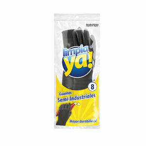 Guantes Semi-industriales Limpia Ya Negro #8 Par - Sin Asignar