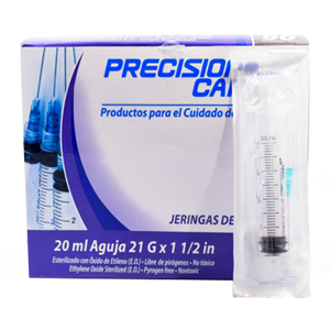 Jeringa Precision 20 Ml 3p 21gx1.5 Eterna - Eterna