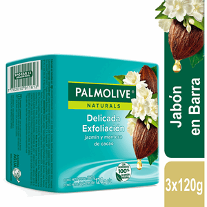 Jabon Palmolive Naturals Delicada Exfoliacion Jazmin Y Manteca De Cacao 3 X 120 G (precio Especial) - Palmolive