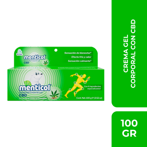 Crema Gel / Corporal Menticol  Con Cannabis Tubo X 100 G - Menticol