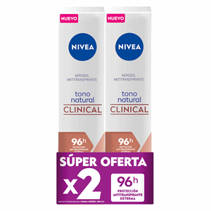 Nivea Deo Tono Natural Clinical Aerosol 2 X 150 Ml Super Oferta - Sin Asignar