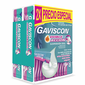 Gaviscon D/accion Susp Oral Menta 2 X 12 Sobres P/especial - Sin Asignar