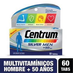 Centrum Silver Men + 50 Años Frasco X 60 Tabletas  - Centrum