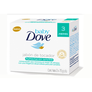 Dove Baby Jabon De Tocador Humec Sensible Tripack X 75 Gr - Dove
