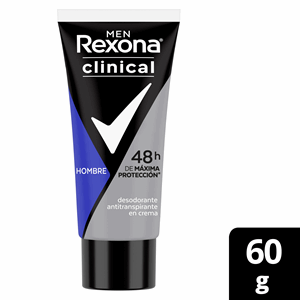 Rexona Deso Crema Clinical Men Clean Hombre Tubo X 60 Gr - Sin Asignar