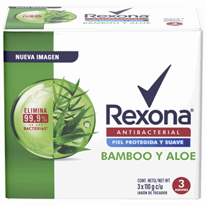 Rexona Jabon Antibac Bamboo Y Aloe Tripack X 110 Gr C/u - Sin Asignar