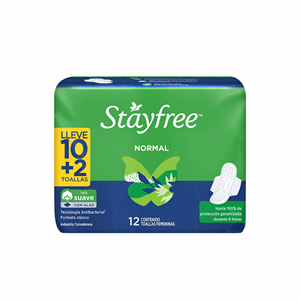 Toallas Higienicas Stayfree Normal Con Alas (page 10 Lleve 12) - Stayfree