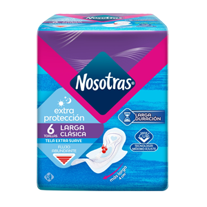 Toallas Higiénicas Nosotras Extraproteccion Tela Dia Y Noche Pack X 6 Unidades - Nosotras