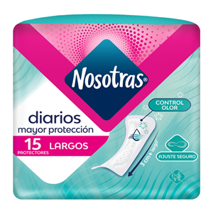 Protectores Nosotras Diarios Largos X 15 Und - Nosotras