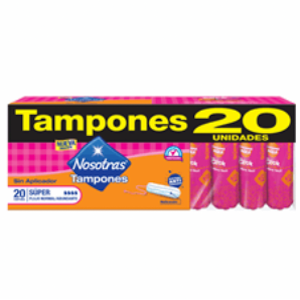Nosotras Tampones Super Sin Aplicador X 20 Unidades Precio Especial - Nosotras