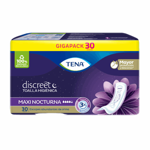Tena Discreet Maxi Nocturna Toalla Gigapack X 30 Unds - Sin Asignar