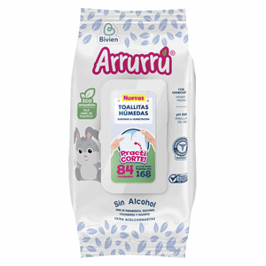 Arrurru Bivien Toallitas Hum Extra Acol Suav & Humectacion Eco Amigable X 84 - Arrurru
