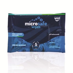 Microsafe Wipes Paños Hum P/baño Ph Balanceado Bolsa X 5 Unds - Sin Asignar