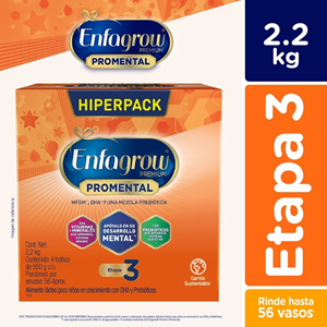Leche Enfagrow Premium 3 Promental Con Mfgm Hiperpack Caja X2.2kg - Enfragrow
