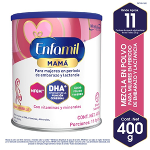 Enfamil Mama Con Dha Y Mfgm Vainilla Lata X 400 Gr - Sin Asignar