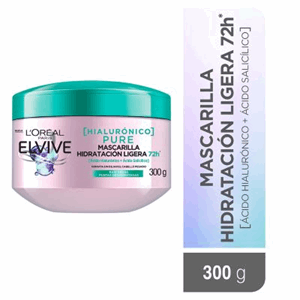 Elvive Tratam Hialuronico Pure Mascarilla Hidratacion Ligera X 300 Gr - Sin Asignar
