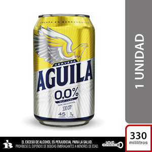 Cerveza Aguila Cero Lata X 330 Ml - Aguila