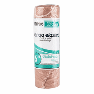 Venda Elastic Alfa Safe 6`x5 Yard C/piel - Alfa  Trading