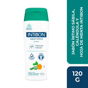 Intibon Jabon Liq Intimo Ext De Sabila Calend Y Hoja De Menta Mujer X 120 Gramo - Intibon