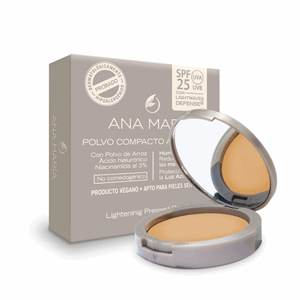 Polvo Compacto Aclarante Y Humectante Ana Maria Canela - Sin Asignar