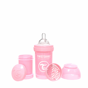 Biberon Twistshake Anti-colic S 0+m Rosa Cuello Ancho X 6 Onzas Flujo Lento - Sin Asignar